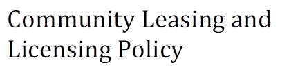 Community Leasing and Licensing Policy