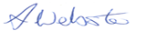 A close-up of a signature

Description automatically generated