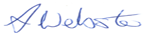 A close-up of a signature

Description automatically generated