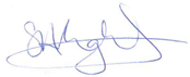 A close-up of a signature

Description automatically generated