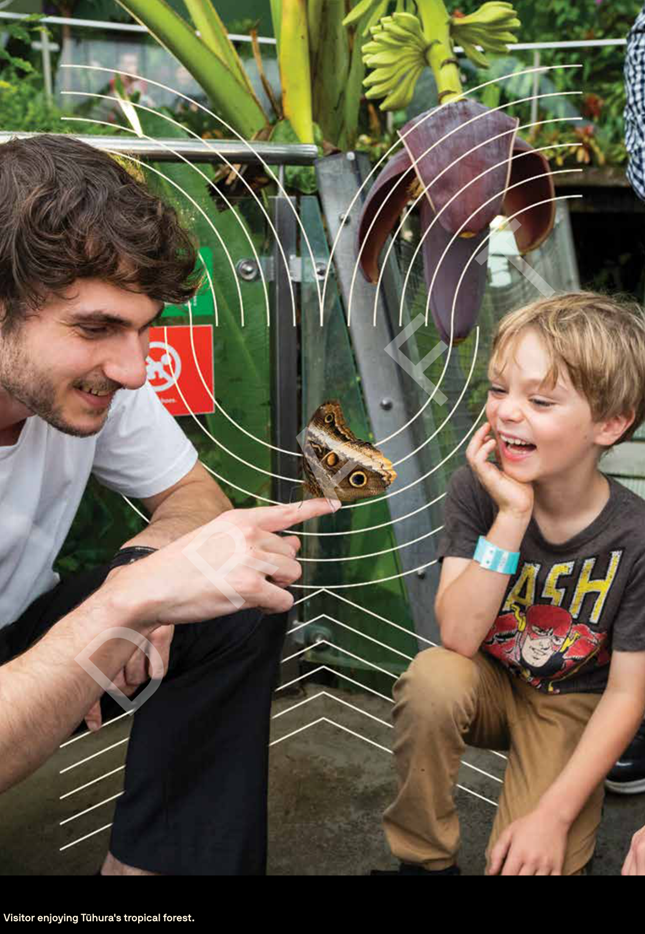 A person and child looking at a butterfly

Description automatically generated